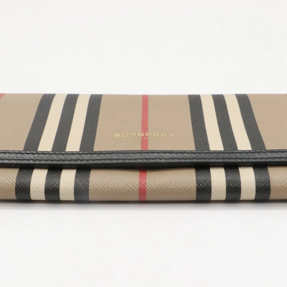 Burberry Halton Striped Canvas Continental Wallet Clutch - Picture 4 of 14